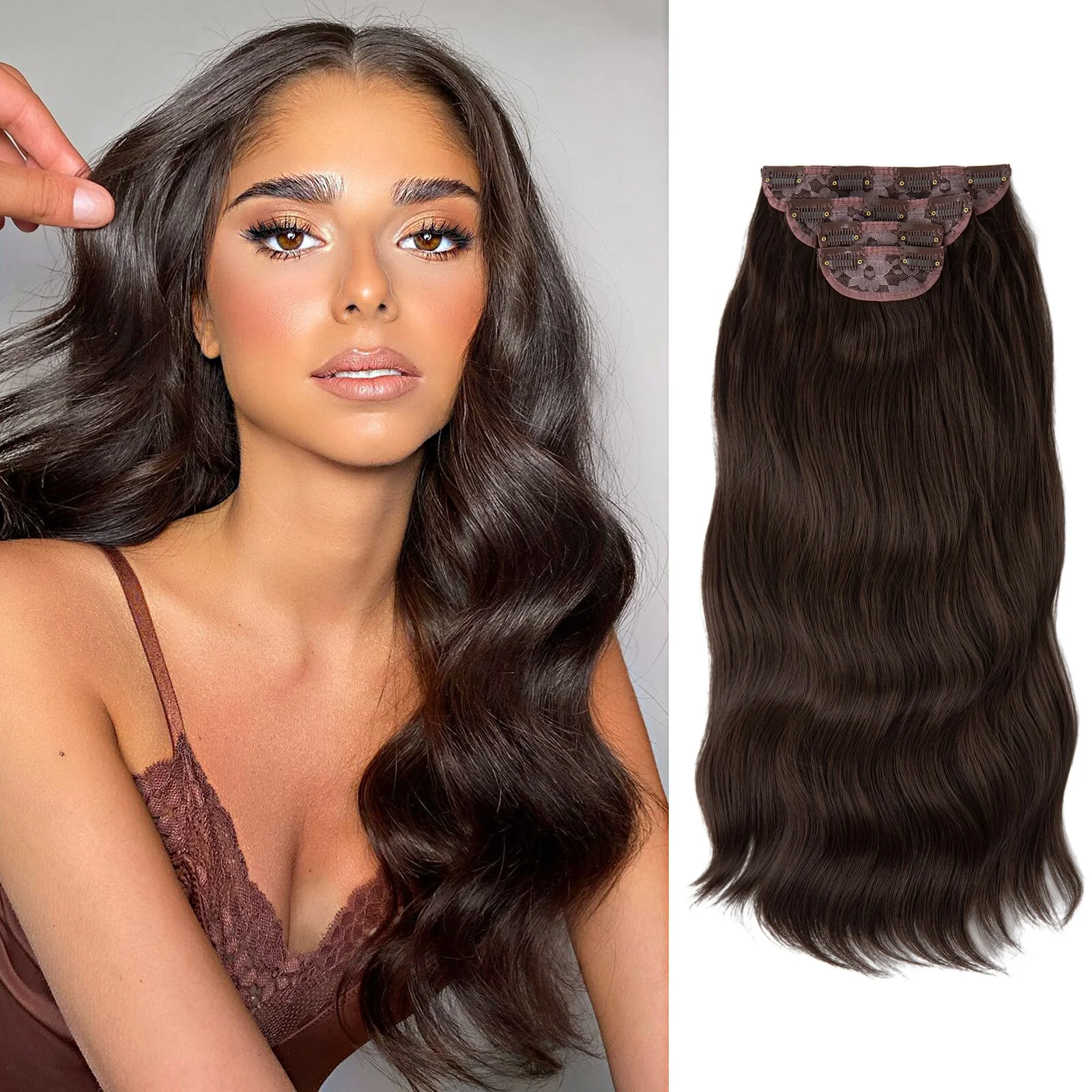 4 teiliges - Clip-in Extensions | 55cm - 190g - Deals - Image 12